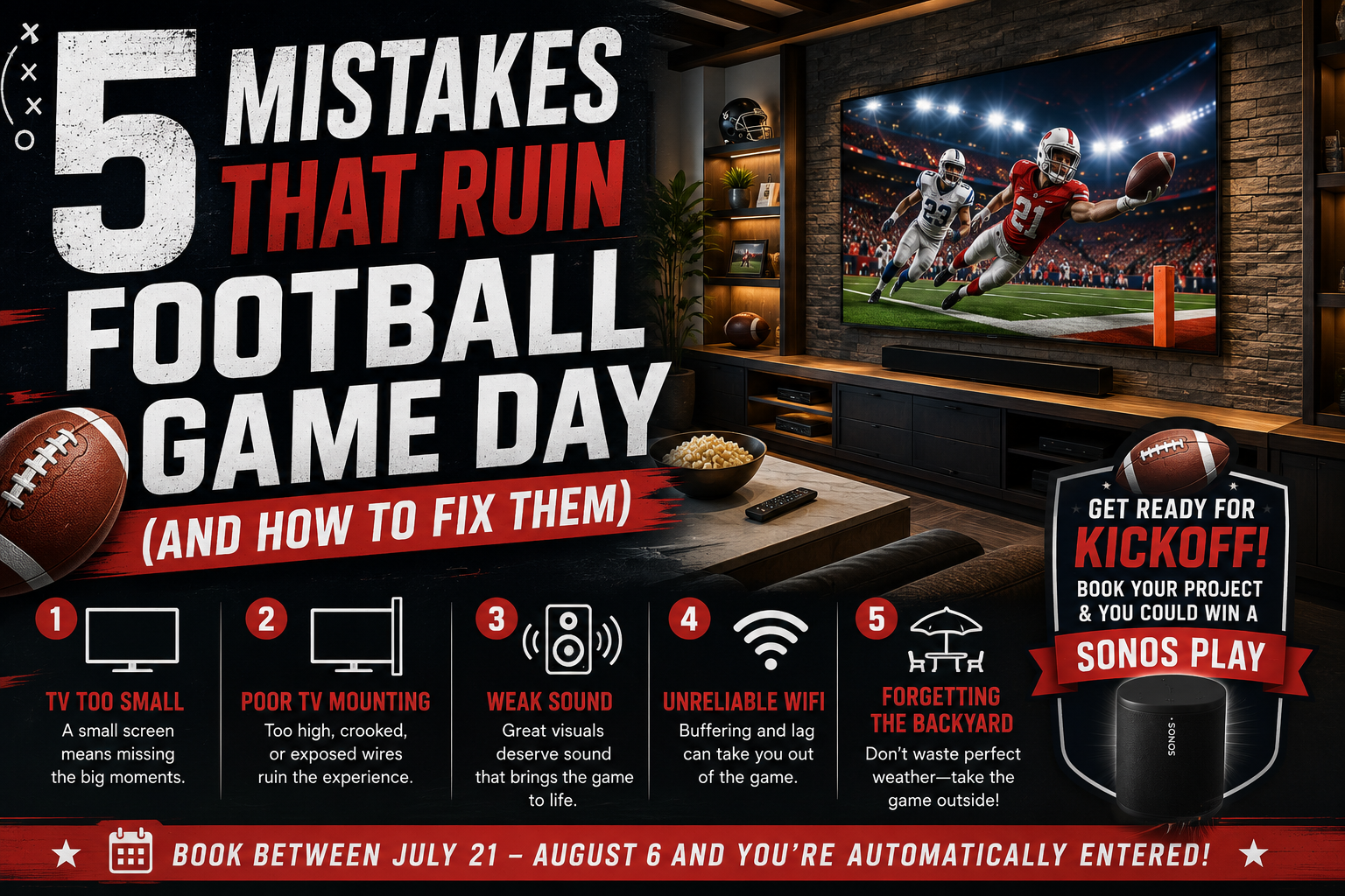 5 mistakes that ruin Football game day